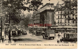 CPA PARIS - PORTE ET BOULEVARD SAINT MARTIN - Autres & Non Classés