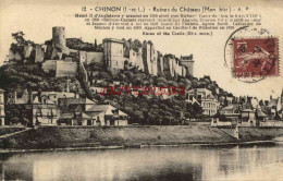 CPA CHINON - RUINES DU CHATEAU - Chinon
