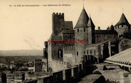 CPA CARCASSONNE - LES DEFENSES DU CHATEAU - Carcassonne