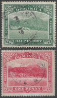 Dominica. 1908-20 "Roseau From The Sea". ½d, 1d Used. SG 47b, 48. M6001 - Dominica (...-1978)