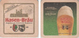 5002123 Bierdeckel Quadratisch - Hasen Bräu Hefe-Weizen - Beer Mats