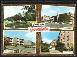 AK Gerolzhofen, Kriegerdenkmal, Kreiskrankenhaus, Neue Volksschule  - Gerolzhofen