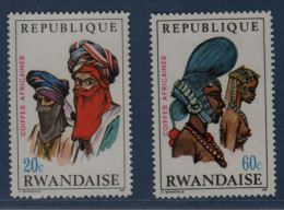 Rwanda, *, Yv 301, 303, Mi 327A, 329A,  SG 297, 299, Tribu Touareg, Coiffes De Festivals Anciennes De Guinée Et Du Moyen - Ungebraucht