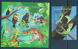 Grenada Grenadines - 2001 - Animal Life Of The Tropics - Yv 2919/24 + Bf 496 - Apen