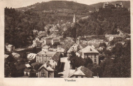 (RECTO / VERSO) VIANDEN EN 1932 - VUE GENERALE- BEAU TIMBRE - CPA - Vianden