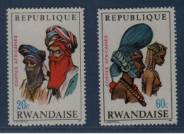 Rwanda, *, Yv 301, 303, Mi 327A, 329A,  SG 297, 299, Tribu Touareg, Coiffes De Festivals Anciennes De Guinée Et Du Moyen - Autres & Non Classés