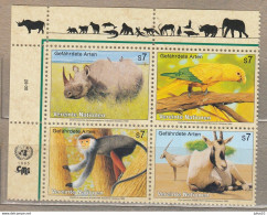 UNITED NATIONS 1995 Fauna Animals Birds Mi 180-183 #Fauna888-2 - Other & Unclassified