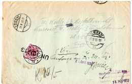 79633 - Österreich - 1953 - Unfrank ZU-OrtsBf WIEN, M S2,50 Portomke, Zurueck Als "unbekannt" - Postage Due