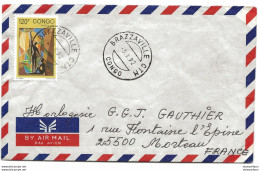 136 - 88 - Enveloppe Envoyée De Brazzaville En France 1992 - Altri & Non Classificati