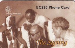 ST. LUCIA ISL.(GPT) - "The Singing" Of The Caricom Treaty, CN : 254CSLB/B, Tirage %40000, Used - Santa Lucia