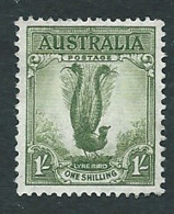 Australia 1937-38; Lyre Bird 1s, Dent. 15 X 14. Used. - Other & Unclassified