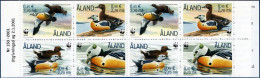 Aland 2001 Ducks Stamp Booklet 2 Blocks Of 4 MNH  Polysticta Stellen - Other & Unclassified