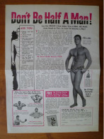 Publicité 1956 Ne Soyez Pas La Moitié D’un Homme Je Peux Faire De Vous Un Vrai Homme Charles Atlas New-York - Advertising