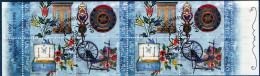 Aland 1999 Folk Art Furniture Stamp Booklet 2 Blocks Of 4  Cancelled  Ward Robe, Chest, Distaff, Spinning Wheel - Other & Unclassified