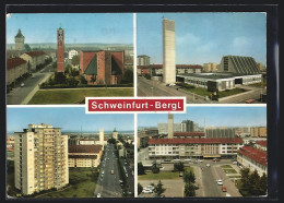 AK Schweinfurt Am Main-Bergl, Strassenpartie Mit Kirche, Gebäudeansicht, Ortspartie  - Schweinfurt