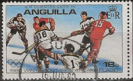 ANGUILLA 1980 Winter Olympic Games, Lake Placid, USA - 18c. - Ice Hockey FU - Anguilla (1968-...)