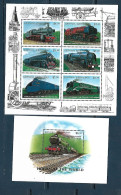 Grenada Grenadines - 1996 - Trains - Yv 1975/80 +Bf 362 - Trains