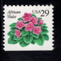 223006971 1991 SCOTT 2486 (XX) POSTFRIS MINT NEVER HINGED  -  FLORA   _ AFRICAN VIOLETS UNDER IMPERFORATED - Unused Stamps