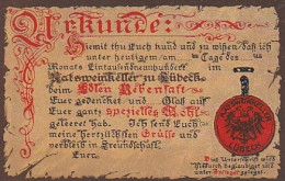 Lübeck Ratsweinkeller-Urkunde Ngl #B2.549 - Autres & Non Classés