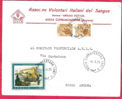 ANNULLO CS " CUPRAMONTANA (AN)*4.9.75* SU BUSTA INTESTATA AVIS GRANDE PER ANCONA - 1971-80: Poststempel