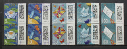 Germany Allemangne Bund Welt Der Briefe 5 X Pairs - Used Stamps