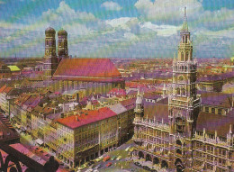 München Frauenkirche Und Rathausturm Gl1970 #C4487 - Autres & Non Classés