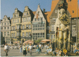 Bremen Marktplatz Westseite Mit Roland Ngl #C6102 - Sonstige & Ohne Zuordnung