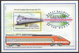 Grenada Grenadines - 1992 - Train: Great Railways Of The World - Yv Bf 243 - Treinen