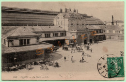 165. DIJON - LA GARE - LL. (21) (ANIMÉE, CHARRETTES, ATTELAGES) - Dijon