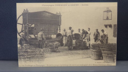 51111. REIMS. 2 CARTES. CHAMPAGNE POMMERY ET GRENO. LES VENDANGES. REPAS . RECEPTION ET PRESURAGE . REPRODUCTION - Reims