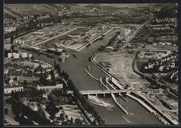 AK Stuttgart, Neckarhafen, Fliegeraufnahme  - Stuttgart