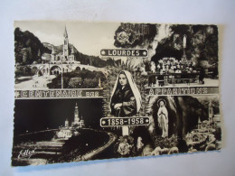 FRANCE  POSTCARDS LOURDES ANNIVERSARIES  1958  FREE AND COMBINED   SHIPPING FOR MORE ITEMS - Andere & Zonder Classificatie