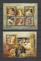 Guinea - Bissau 2010 Paintings Botticelli Sheetlet + S/s Imperf. MNH -scarce- - Other & Unclassified