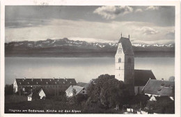 Hagnau Am Bodensee Kirche Mit Alpen Gl1931 #144.715 - Autres & Non Classés