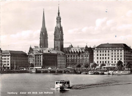 Hamburg Alster Mit Blick Zum Rathaus Gl1958 #143.520 - Autres & Non Classés