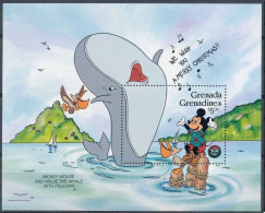 Grenada Grenadines - 1986 - Disney: Mickey And Willie The Whale - Yv Bf 117 - Disney