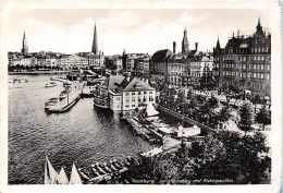 Hamburg Jungfernstieg Und Alsterpavillon Glca.1950 #143.297 - Autres & Non Classés