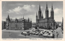 Wiesbaden Marktplatz Mit Rathaus Und Marktkirche Gl1938 #143.795 - Sonstige & Ohne Zuordnung