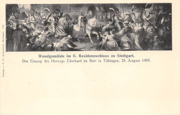 Stuttgart Wandgemälde Im Schloss: Einzug Herzog Eberhard Im Bart Ngl #143.842 - Autres & Non Classés