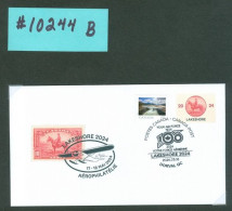 Aérophilatélie; Expo Lakeshore 2024; Mounted Police Montée; GRC / RCMP; Gendarmerie; Env. Souvenir (10244-B) - Poste Aérienne