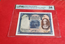 ESPAÑA BILLETE 500 PESETAS 1927 PMG 58 SPAIN BANKNOTE ESPAGNE *COMPRAS MULTIPLES CONSULTAR* - 100 Pesetas