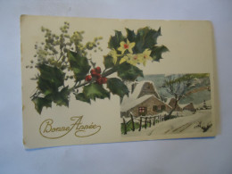 FRANCE  POSTCARDS   BONNE ANNEE  STAMPS 1948 NEW YEAR  FREE AND COMBINED   SHIPPING FOR MORE ITEMS - Autres & Non Classés