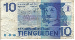 NETHERLANDS 10 GULDEN 25/04/1968 - 10 Florín Holandés (gulden)
