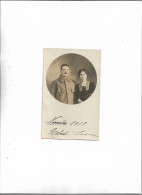 Carte Postale Photo Ancienne  Militaire Et Sa Femme En 1915 - Personajes