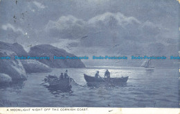 R630013 A Moonlight Night Off The Cornish Coast. Serie. 201. 1910 - World