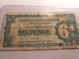 Six Pence British Armed Banknote Grossbritain - Fuerzas Armadas Británicas & Recibos Especiales