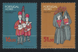 Azores Traditional Costumes Guitar Player Music 2v 1984 MNH SG#452-453 - Azores