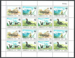 Azerbaijan Birds WWF Caucasian Black Grouse Sheetlet Of 4 Sets 1994 MNH SG#178-181 MI#161-164 Sc#454 A-d - Aserbaidschan