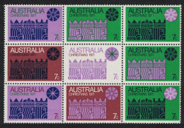Australia Christmas Block Of 9v 1971 MNH SG#498-504 - Neufs