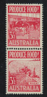 Australia Food Production 'Butter Wheat' Scarlet Pair 1953 MNH SG#258-259 - Neufs